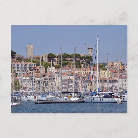 Carte Postale Port de Cannes en France (Devant)