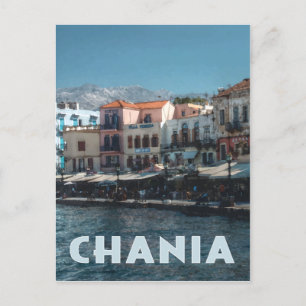 Carte Postale Port de Chania, Crète Grèce