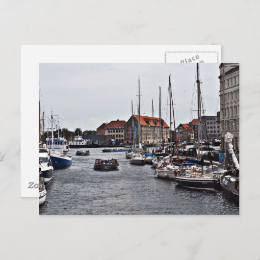 Carte Postale Port de Copenhague (Devant / Derrière)