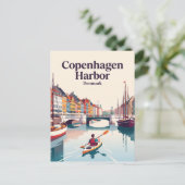 Carte Postale Port de Copenhague Danemark (Debout devant)