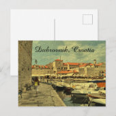 Carte Postale Port de Dubrovnik Croatie (Devant / Derrière)