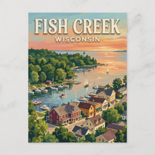Carte Postale port de Fish Creek Wisconsin