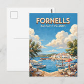 Carte Postale Port de Fornells Espagne (Devant / Derrière)