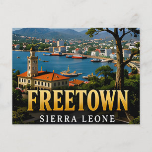 Carte Postale Port de Freetown et Beauté de l'Atlantique