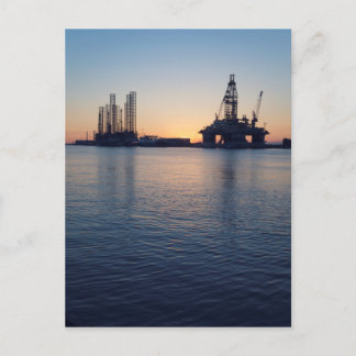 Carte Postale Port de Galveston Oil Rigs