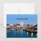 Carte Postale Port de Gdansk, Pologne (Devant / Derrière)