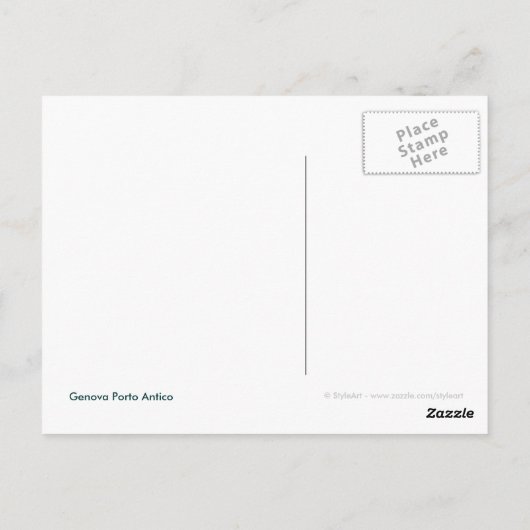 Carte Postale Port de Gênes (Dos)