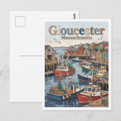 Carte Postale Port de Gloucester Massachusetts (Devant / Derrière)