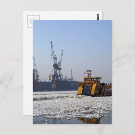 Carte Postale Port de Hambourg (Devant / Derrière)