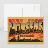 Carte Postale Port de Horsens Danemark (Devant / Derrière)