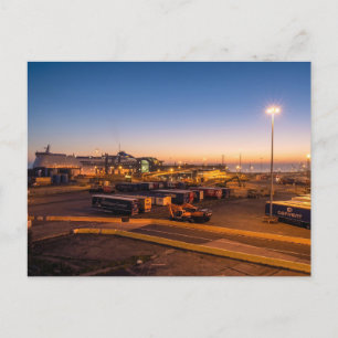 Carte Postale Port de Hull Photo Maritime Industriel au Coucher