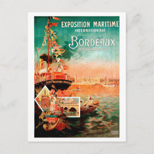 Carte Postale Port de la ville de Bordeaux, France, bateau touri