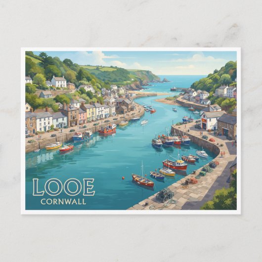 Carte Postale Port de Looe Angleterre (Devant)