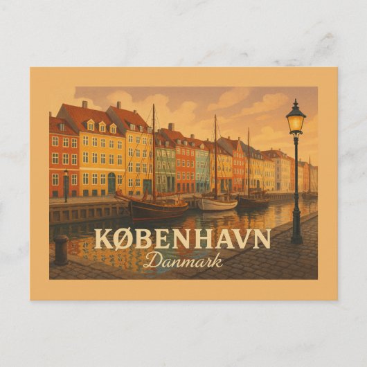 Carte Postale Port de Nyhavn à Copenhague (Devant)