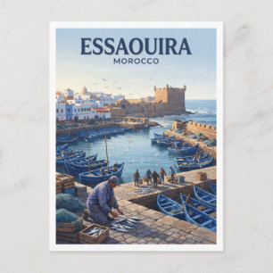Carte Postale Port de pêche d'Essaouira Maroc Voyage Cadeau