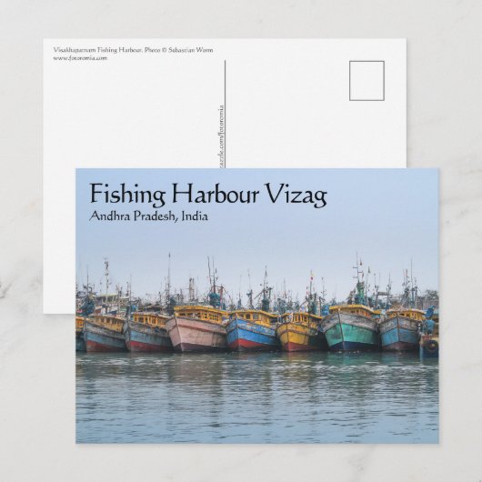 Carte Postale Port de pêche Vizag (Devant / Derrière)