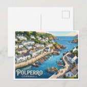 Carte Postale Port de Polperro Angleterre (Devant / Derrière)