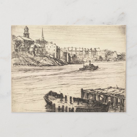 Carte Postale Port de Portsmouth Vintage (Devant)