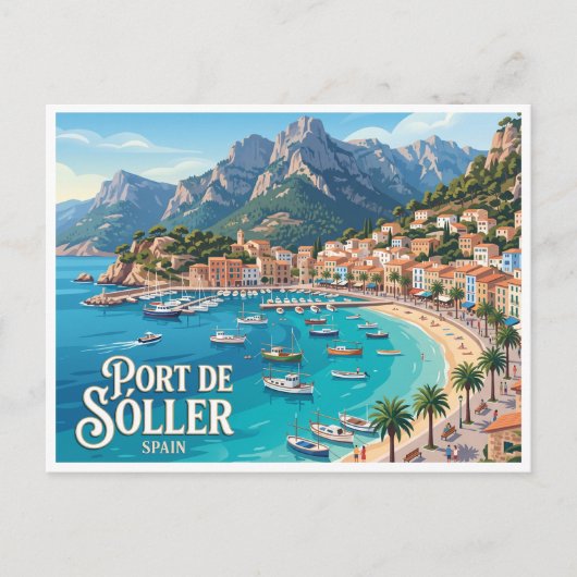 Carte Postale Port de Sóller Espagne (Devant)