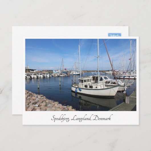 Carte Postale Port de Spodsbjerg, Langeland, Danemark (Devant / Derrière)