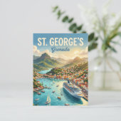 Carte Postale Port de St. George's Grenade (Debout devant)