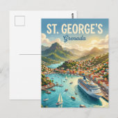 Carte Postale Port de St. George's Grenade (Devant / Derrière)