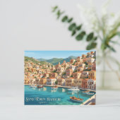 Carte Postale Port de Symi Town Grèce (Debout devant)