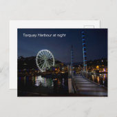 Carte Postale Port de Torquay la nuit (Devant / Derrière)