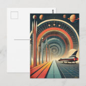 Carte Postale Port de trou de ver du milieu du siècle (Devant / Derrière)