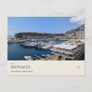 Carte Postale Port Hercule et Monte-Carlo, Monaco