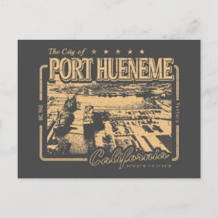 CARTE POSTALE PORT HUENEME CALIFORNIE VINTAGE - BASE NAVALE