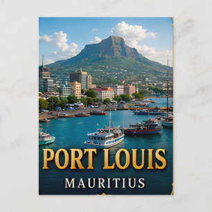 Carte Postale Port-Louis Harbour et Vues d'Île Tropicale