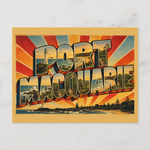 Carte Postale Port Macquarie NSW Australie Ville Côtière Art