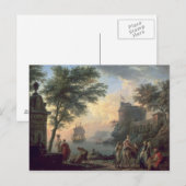 Carte Postale Port maritime, 1763 (Devant / Derrière)