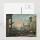 Carte Postale Port maritime avec l'embarquement (Devant / Derrière)