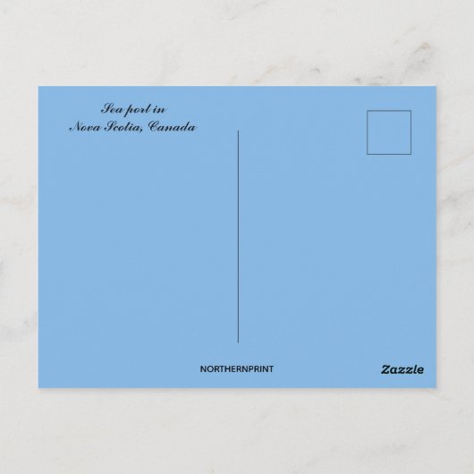 Carte Postale Port maritime en Nouvelle-Écosse Canada (Dos)