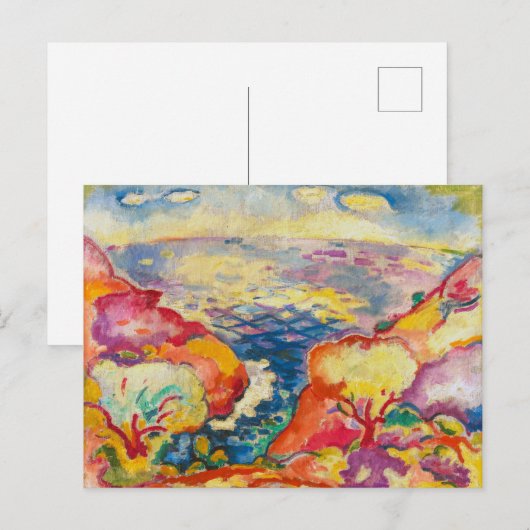 Carte Postale Port Miou | Georges Braque | (Devant / Derrière)