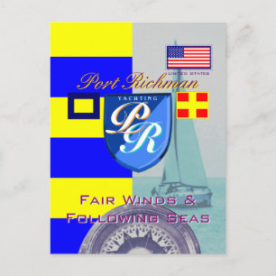 Carte Postale Port Richman Vents Faciles Après Mer USA