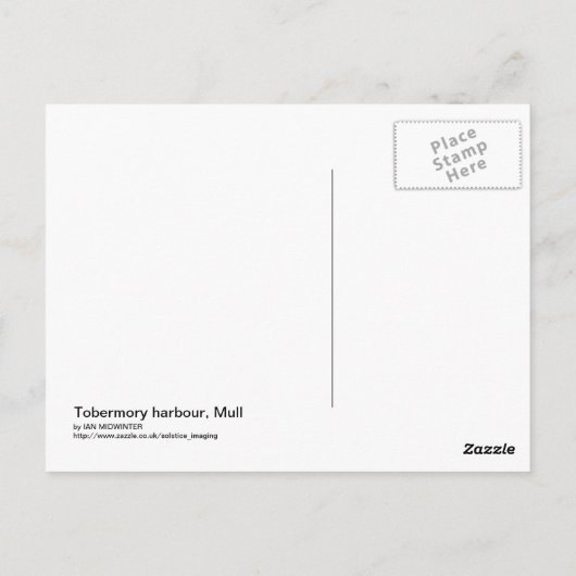 Carte Postale Port Tobermory (Dos)