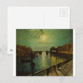 Carte Postale Port Whitby par Moonlight John Atkinson Grimshaw (Devant / Derrière)