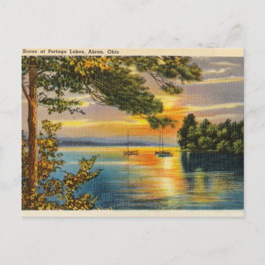 Carte Postale Portage Lakes, Akron, Ohio (Devant)