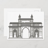 Carte Postale Portail De L'Inde Mumbai World Landmark (Devant / Derrière)