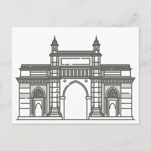 Carte Postale Portail De L'Inde Mumbai World Landmark (Devant)