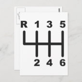 Carte Postale Porte à 6 vitesses (Devant / Derrière)