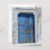 Carte Postale Porte ancienne en bois patiné (Devant / Derrière)