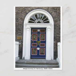 Carte Postale Porte antique, Merrion Carré Dublin