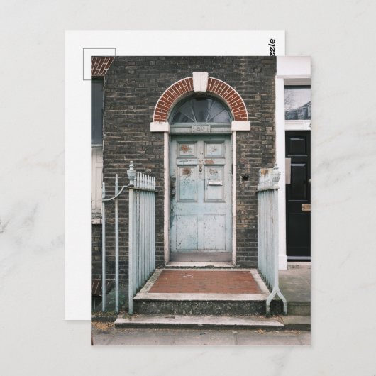 Carte Postale Porte avant, Fitzrovia, Londres Royaume-Uni (Devant / Derrière)