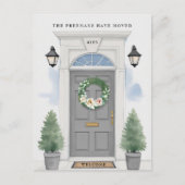 Carte Postale Porte avant grise Faire-part de déplacement (Devant)