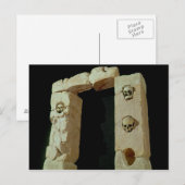 Carte Postale Porte avec crânes (Devant / Derrière)
