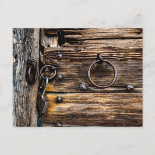 Carte Postale Porte avec serrure
